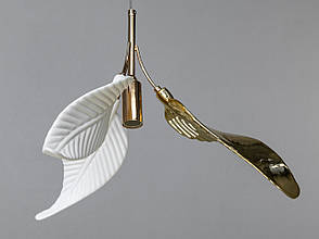 Підвісна люстра з кераміки, 1 лампа, золотого кольору