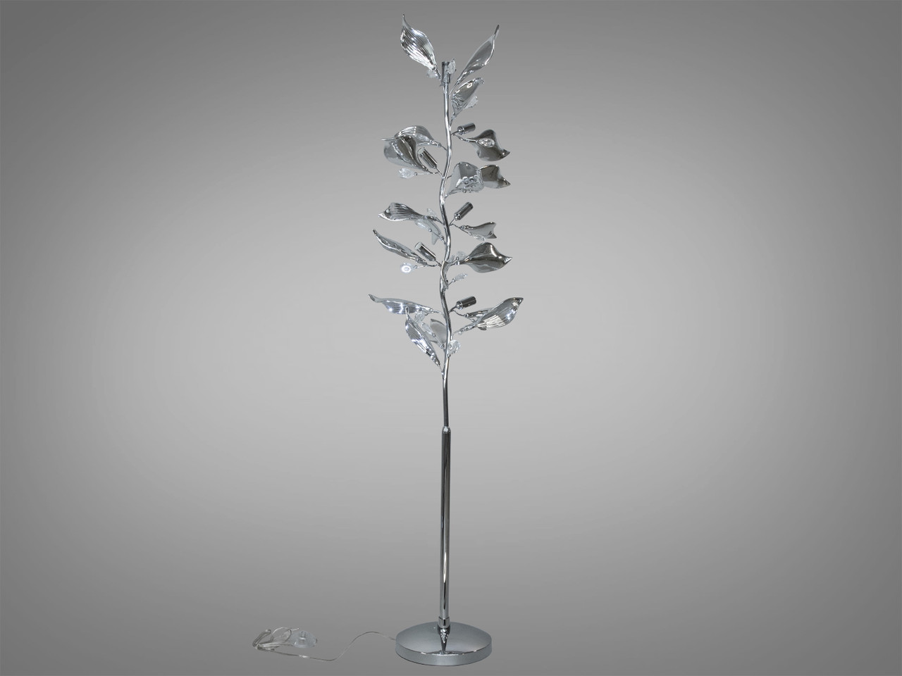 Торшер з керамічними елементами, 6 ламп, хром, фото 1