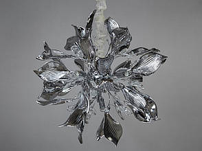 Підвісна люстра з керамічними елементами, 12 ламп, хром