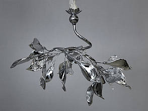 Підвісна люстра з керамічними елементами, 6 ламп, хром