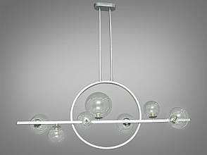 Люстра в стилі Loft на 7 плафонів з лед підсвіткою, хром