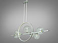 Люстра в стилі Loft на 7 плафонів з лед підсвіткою, хром, фото 2