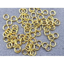(25гр) Кільця з'єднувальні 4мм для біжутерії, колір лимоне золото