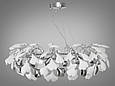 Підвісна люстра з фарфоровими елементами, 12 ламп, хром, фото 3