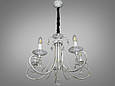 Люстра з різьбленим декором на 5 ламп, біла, фото 2