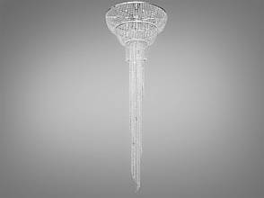 Кришталева люстра "Кришталевий каскад" на 22 лампи, колір - хром