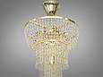Кришталева люстра "Кришталевий каскад" на 7 ламп, колір  "лимонне золото", фото 3