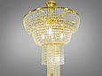 Кришталева люстра "Кришталевий каскад" на 13 ламп, колір золото, фото 4