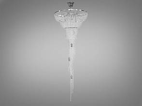 Кришталева люстра "Кришталевий каскад" на 13 ламп, колір хром