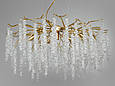 Шикарна новинка, золота кришталева люстра Гліцинія, 10 ламп, фото 2