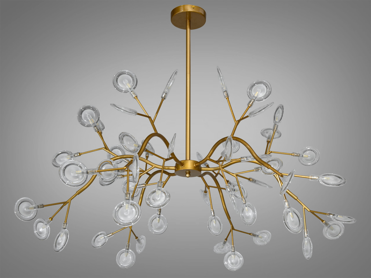 Люстра "Світлячьок", 54 лампи, колір - золото сатин, фото 1