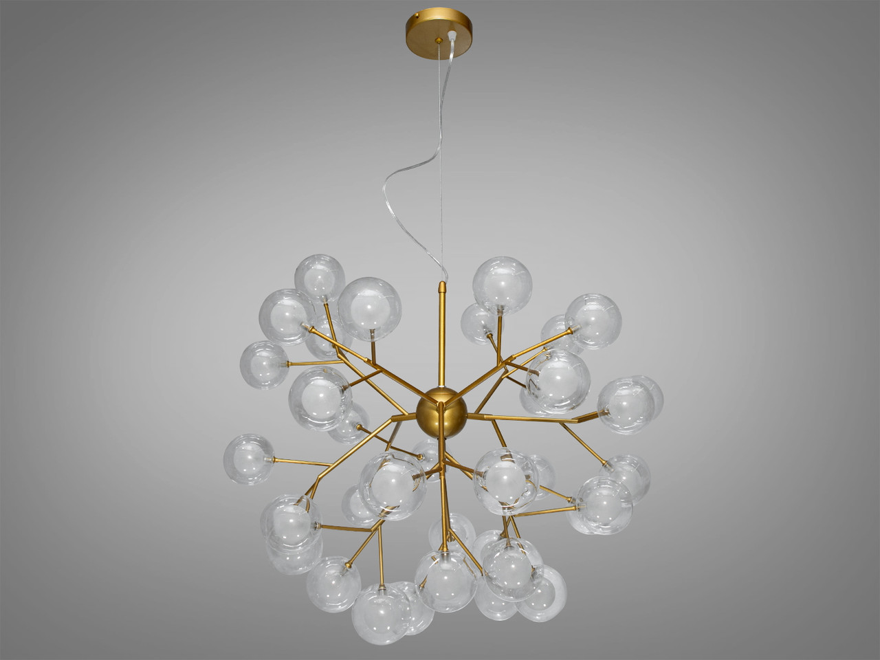 Люстра "Світлячок", 36 ламп, золотого колоьру, фото 1