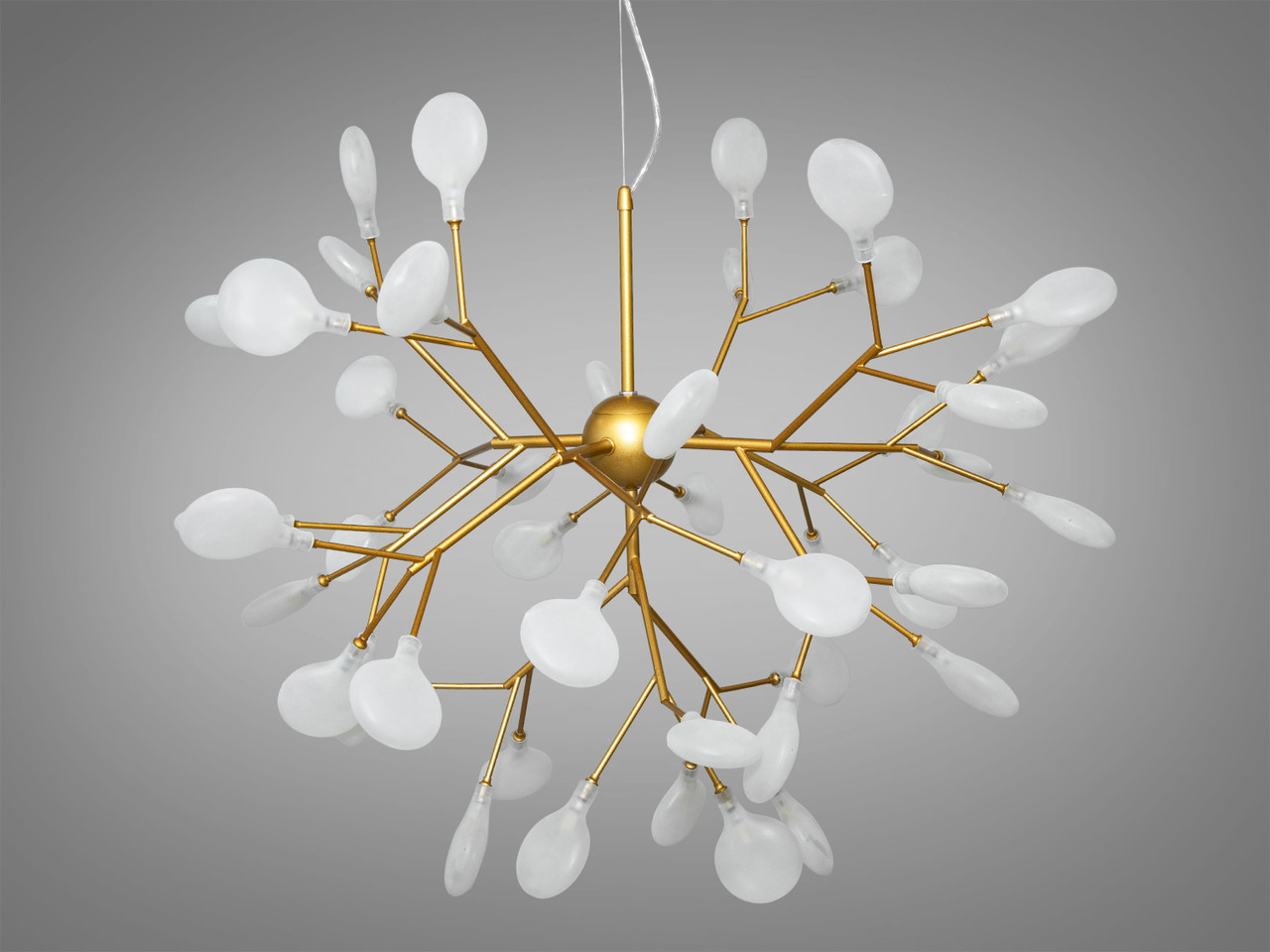 Люстра "Світлячок", 45 ламп, золото сатин, фото 1