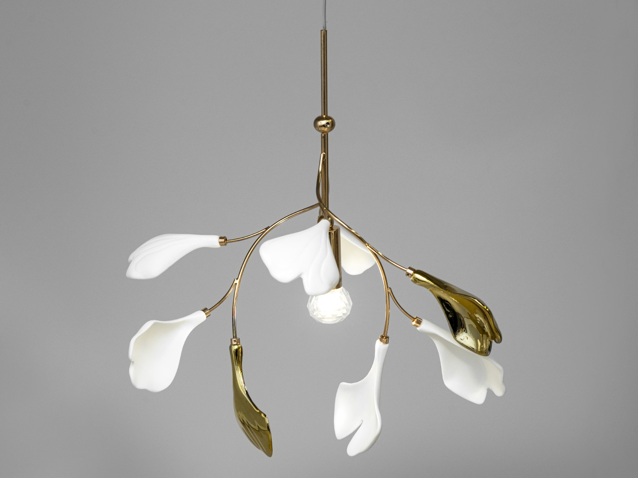 Люстра з фарфоровими елементами на 1 лампу, фото 1