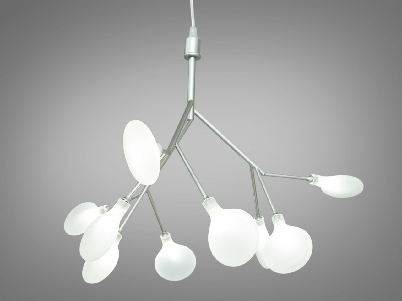 Люстра-підвіс "Світлячок", 9 ламп, хром, фото 1