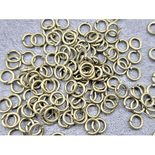 (25гр) Кільця з'єднувальні 4мм для біжутерії, колір бронза