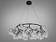 Люстра на підвісах "Світлячок", 54 лампи, чорна, фото 3