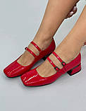 Туфлі червоні маленький підбор розмір 36 Уцінка, фото 4