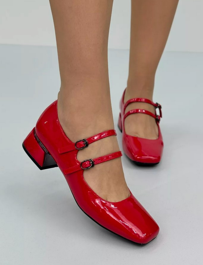 Туфлі червоні маленький підбор розмір 36 Уцінка, фото 1