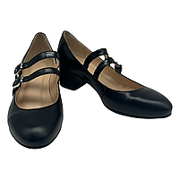 Туфлі жіночі в стилі Мері Джейн на підборах 4 см из лакової шкіри чорного кольору “Style Shoes”, фото 8