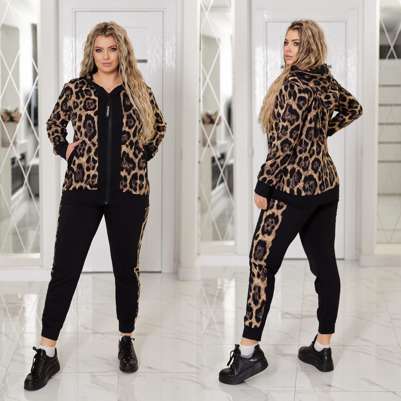Костюм прогулянковий з лео-принтом 8736, фото 1