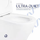 Унітаз-компакт Qtap Cardinal Ultra Quiet безободковий з сидінням Soft-close QT04222168AUQ3W, фото 6