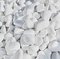 Декоративний камінь — Біла мармурова галька Thasos, фракція 10–30 мм, мішок 25 кг