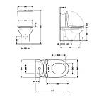 Унітаз підлоговий Qtap Robin New Ultra Quiet безобідковий з сидінням Soft-close WHITE QT13226083AW, фото 3