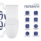 Унітаз підлоговий Qtap Robin New Ultra Quiet безобідковий з сидінням Soft-close WHITE QT13226083AW, фото 4