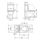 Унітаз підлоговий Qtap Jay Ultra Quiet з сидінням Soft-close 640x360x835 мм QT07222175TW White, фото 3