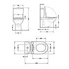 Унітаз підлоговий Qtap Swan Ultra Quiet з сидінням Soft-close 640x360x835 мм QT16222182TW White, фото 3
