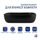 Раковина-чаша Qtap Robin 610х400х145 Matt black QT132143PMBMBN, фото 4