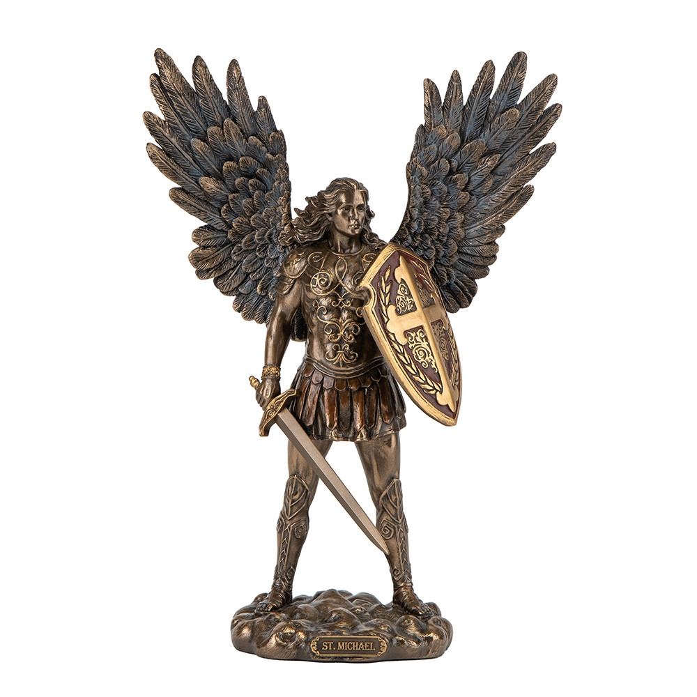 Декоративна статуетка "Архангел Михаїл" з полістоуну від італійського бренда Veronese висота 28 см, фото 1