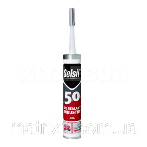 Герметик поліуретановий SELSIL PU 50 (Сірий) для дахів/будівлі/Автопроміс. П/В/Ф V280 мл, фото 1