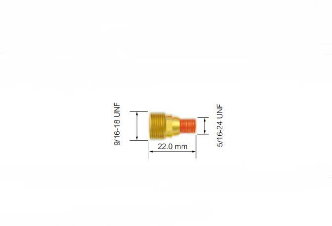 Корпус цанги з газовою лінзою Parker, P45V42;43;43M;44;45 - 1.0мм; 1.6 мм; 2.0 мм; 2,4мм; 3,2 мм — для ТІГ 9/20