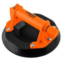 Присосок вакуумний Neo Tools, одинарний, пластиковий корпус, діаметр 200 мм, кейс, 160 кг