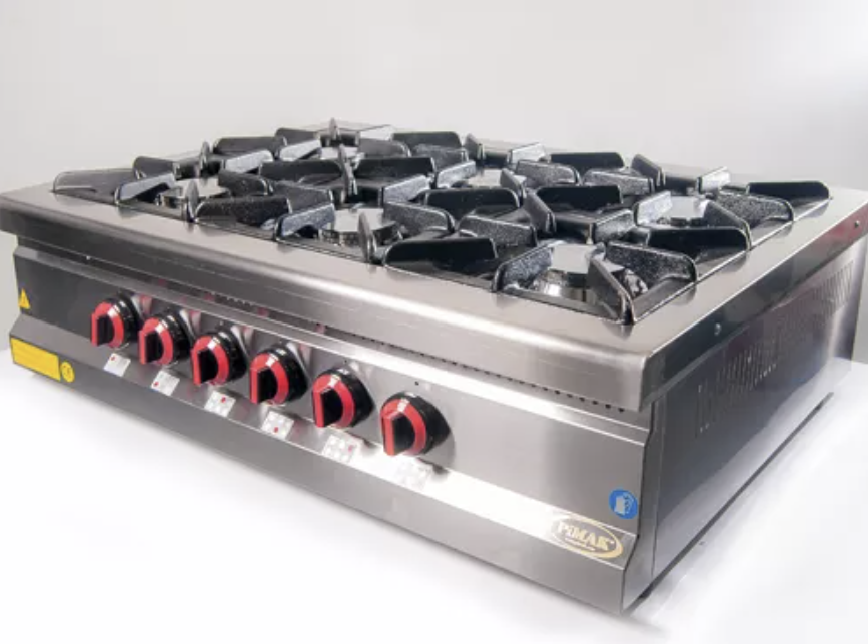 Професійна газова плита на 6 конфорок настільна PIMAK 70MX-6S Туреччина! (Під магістральний газ)