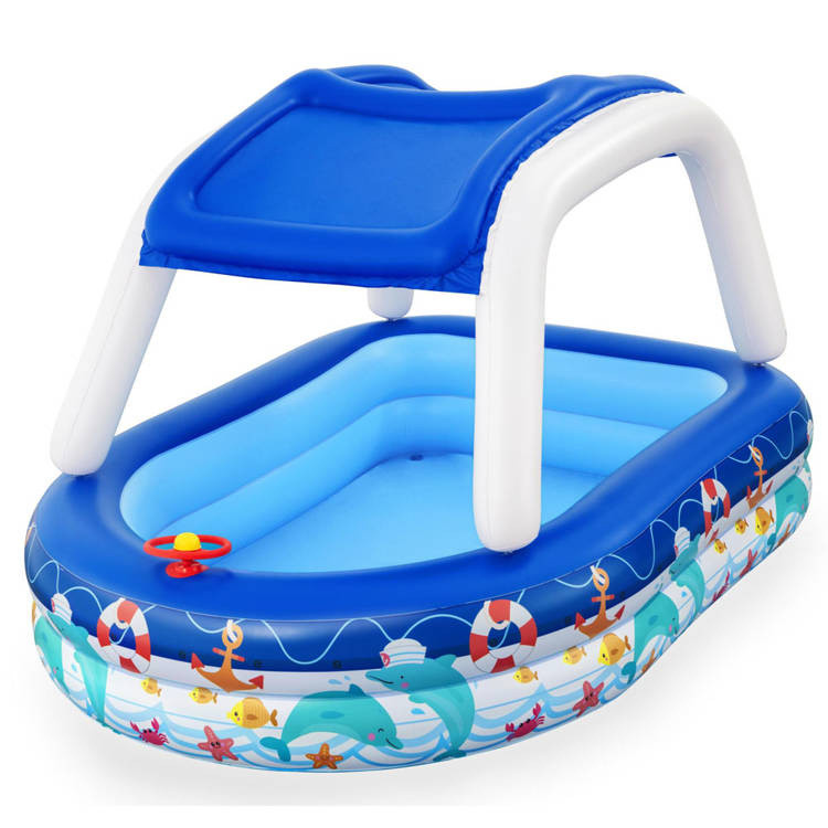 Bestway Надувний басейн зі знімним дахом + кермо Sea Captain 54370