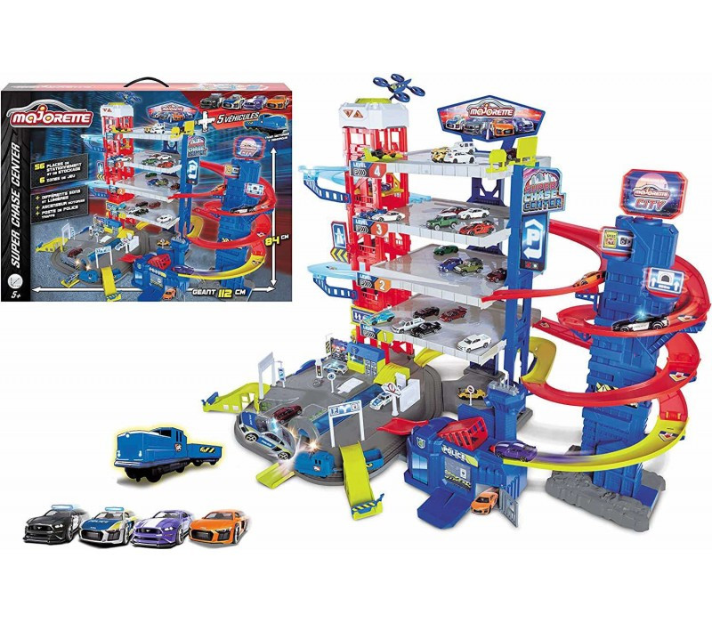 Ігровий набір Majorette Гараж Центр перегонів 6 рівнів 5 металевих машинок звук і світло [2059988], фото 1