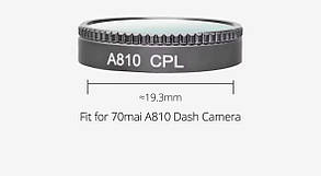 Поляризаційний CPL фільтр скло відеореєстратора для Xiaomi 70mai A810 CPL фільтр