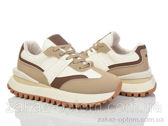 Кросівки жіночі весна-осінь (8 пар р.36-41) 149-63 beige-khaki, фото 1