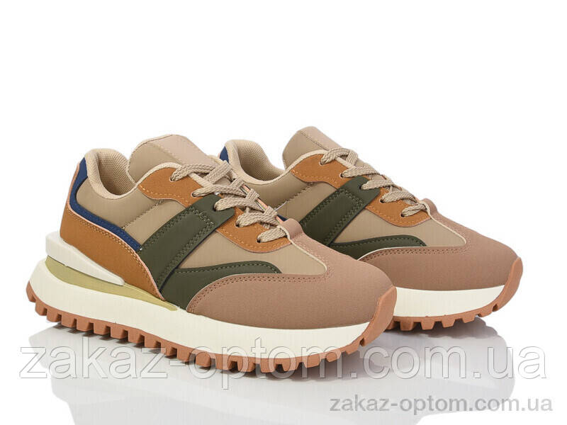 Кросівки жіночі весна-осінь (8 пар р.36-41) 149-63 khaki