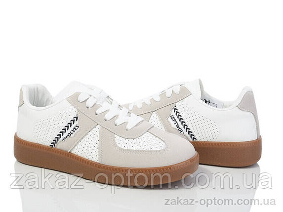 Кросівки жіночі весна-осінь (8 пар р.36-41) 20-1073-2 white-grey, фото 1