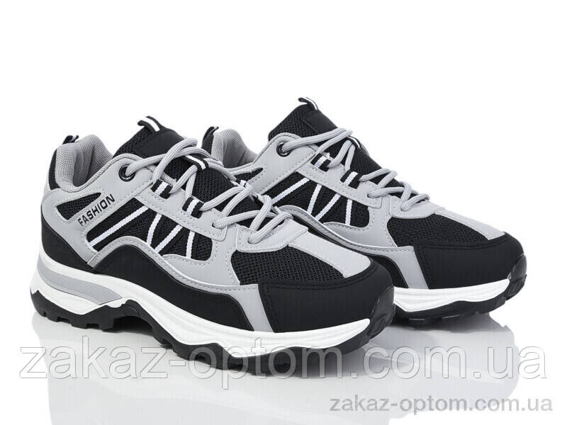 Кросівки жіночі весна-осінь (8 пар р.36-41) 9-759 (9-784) black-grey