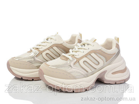 Кросівки жіночі весна-осінь (8 пар р.36-41) 20-1068-5 beige, фото 1