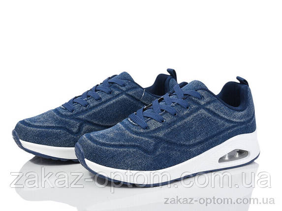 Кросівки жіночі весна-осінь (8 пар р.36-41) 20-1075-2 d.blue, фото 1