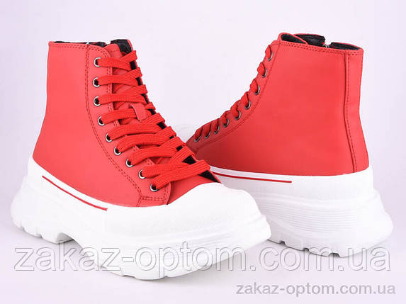 Черевики жіночі весна-осінь (8 пар р.36-41) 166-31 red-white, фото 1