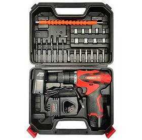 Шуруповерт акумуляторний RIAS ST-12 12V з бітами в кейсі Red (3_06200)