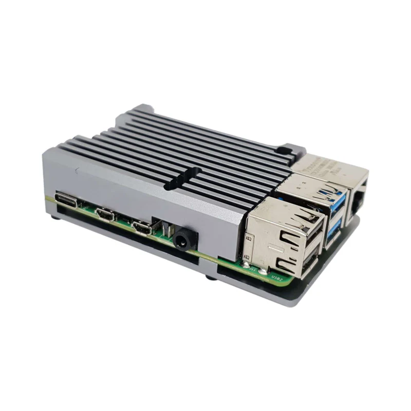 Корпус-радіатор для Raspberry Pi 4 алюмінійовий сірий (TPH-020)