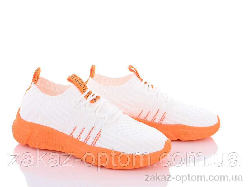 Кросівки жіночі літо (8 пар р.36-41) 185-1 white-orange